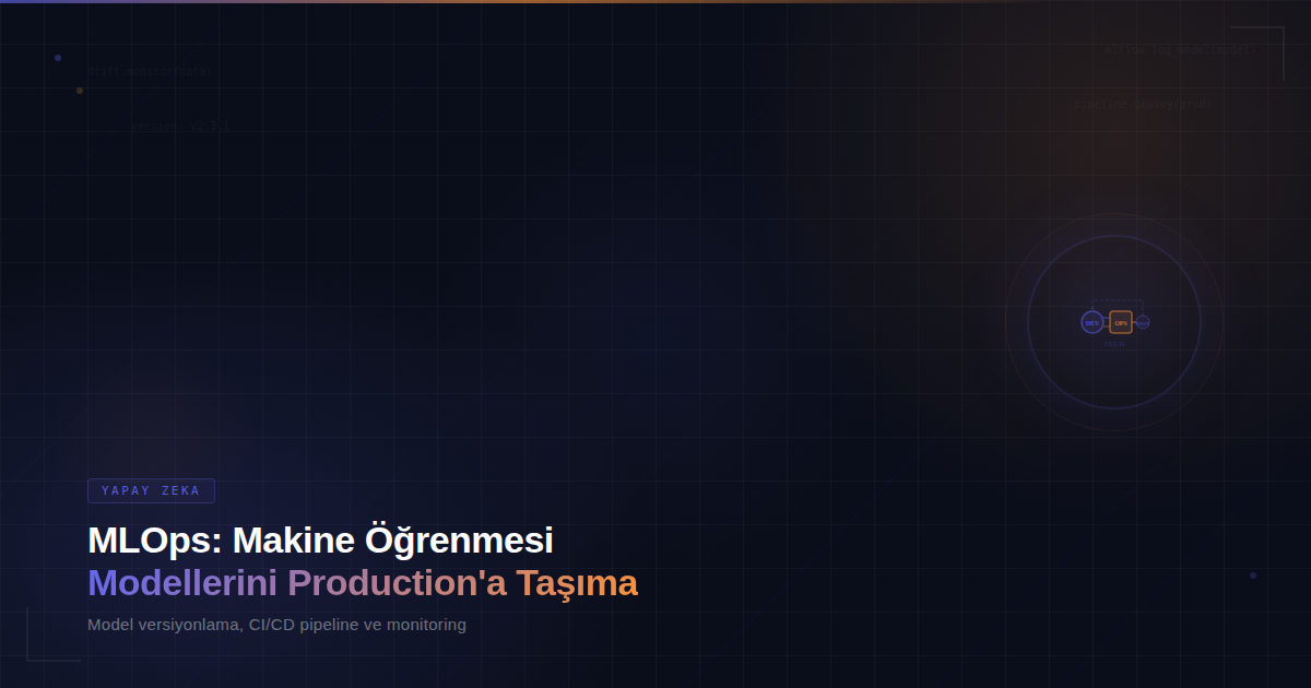 MLOps: Makine Öğrenmesi Modellerini Production a Taşıma