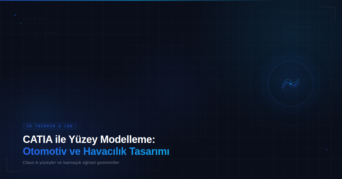 CATIA ile Yüzey Modelleme: Otomotiv ve Havacılık Tasarımı