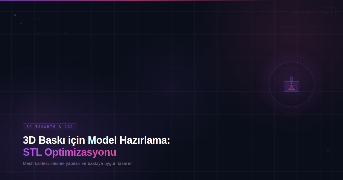 3D Baskı için Model Hazırlama: STL Optimizasyonu