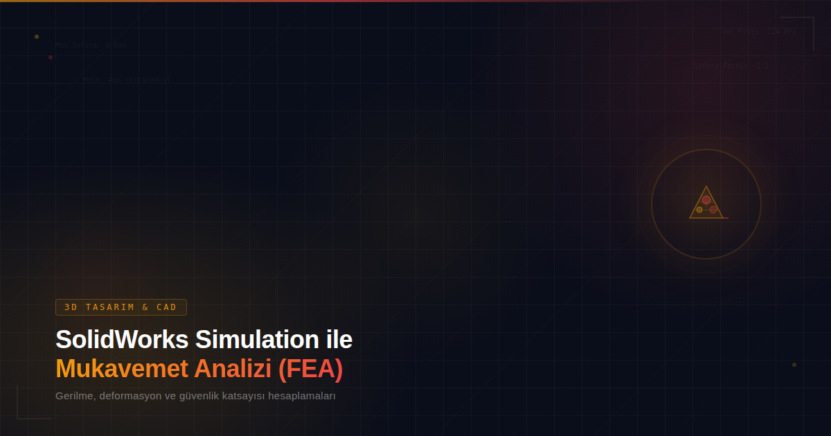 SolidWorks Simulation ile Mukavemet Analizi (FEA)
