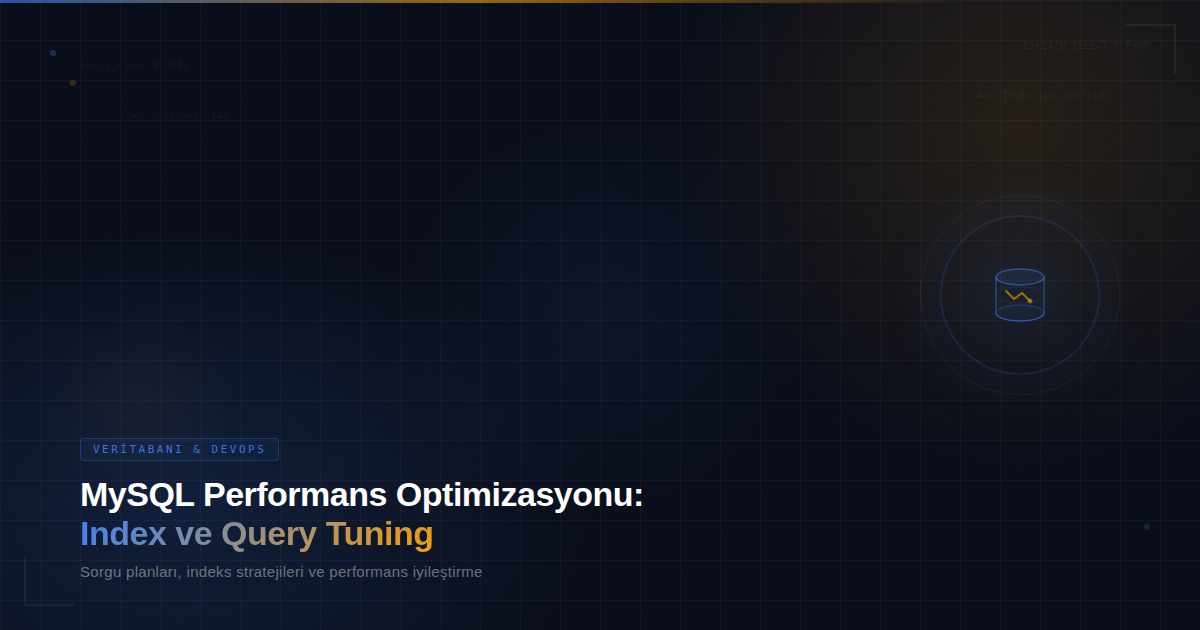 MySQL Performans Optimizasyonu: Index ve Query Tuning