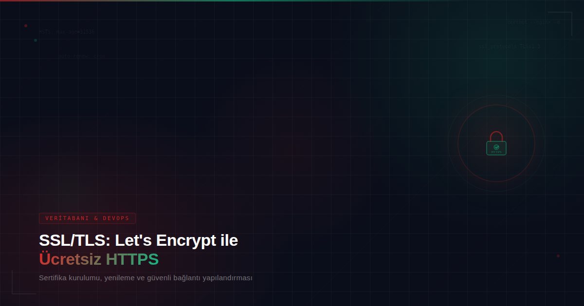 SSL/TLS: Let's Encrypt ile Ücretsiz HTTPS
