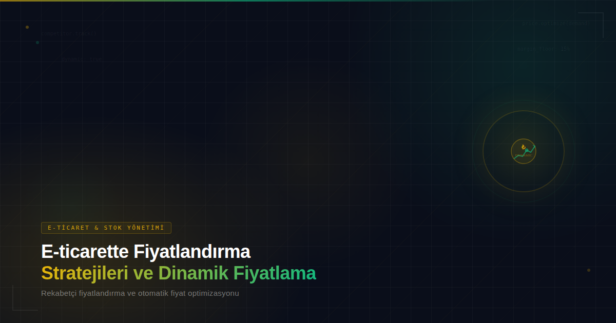 E-ticarette Fiyatlandırma Stratejileri ve Dinamik Fiyatlama