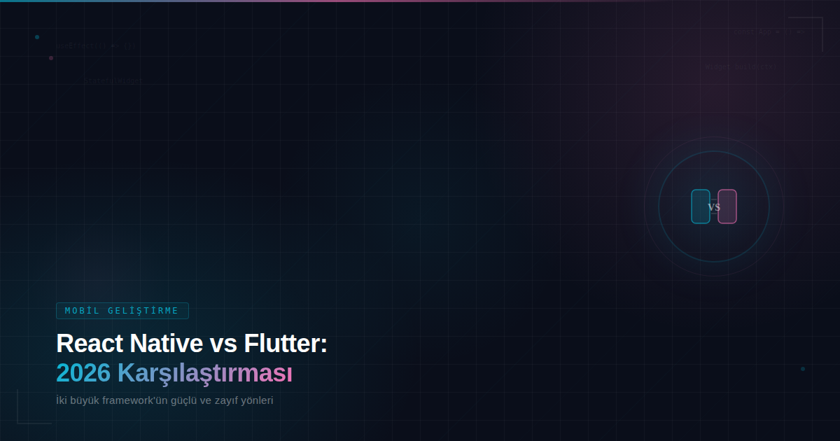 React Native vs Flutter: 2026 Karşılaştırması
