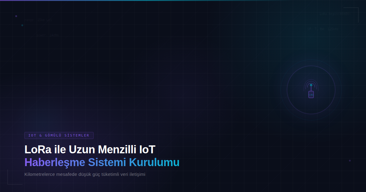 LoRa ile Uzun Menzilli IoT Haberleşme Sistemi Kurulumu