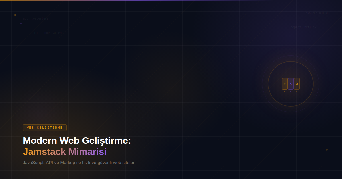 Modern Web Geliştirme: Jamstack Mimarisi