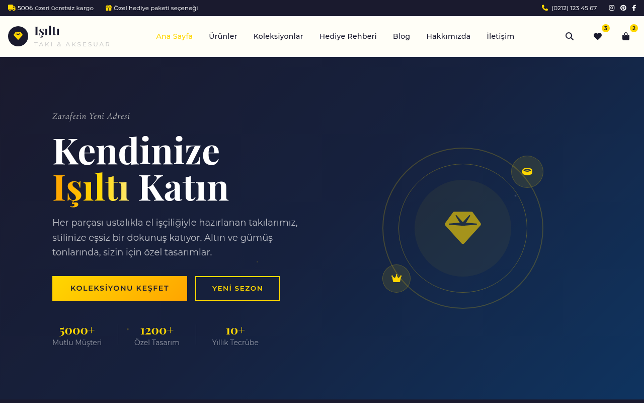 Bijuteri ve Aksesuar Web Sitesi Projesi