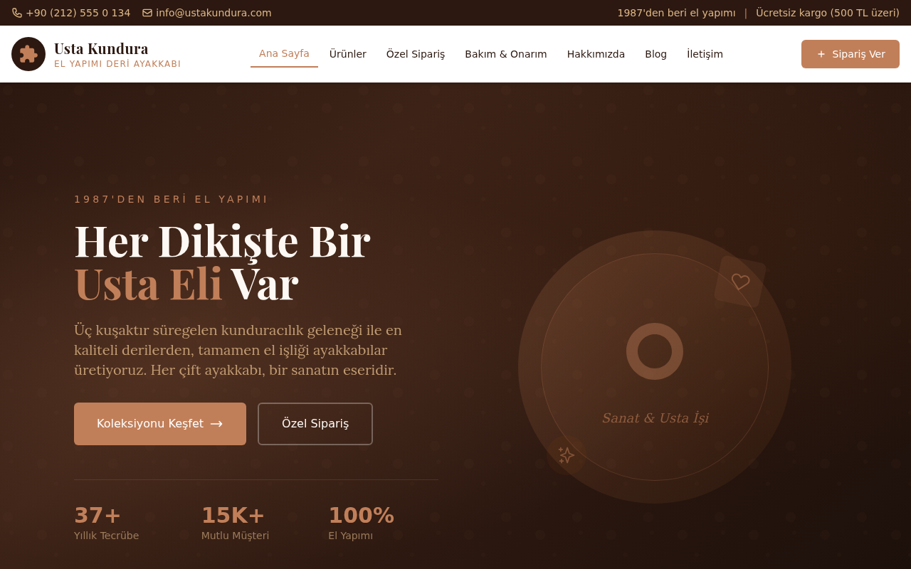 Ayakkabıcı ve Kundura Web Sitesi Projesi