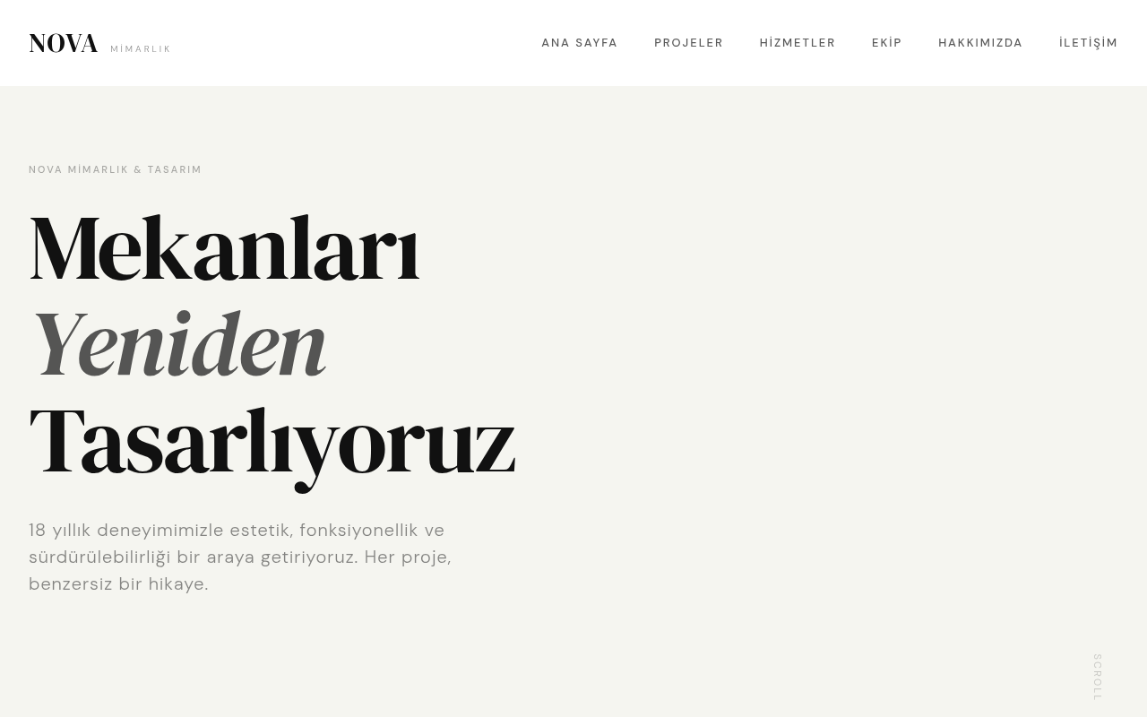 Mimarlık ve Tasarım Web Sitesi Projesi