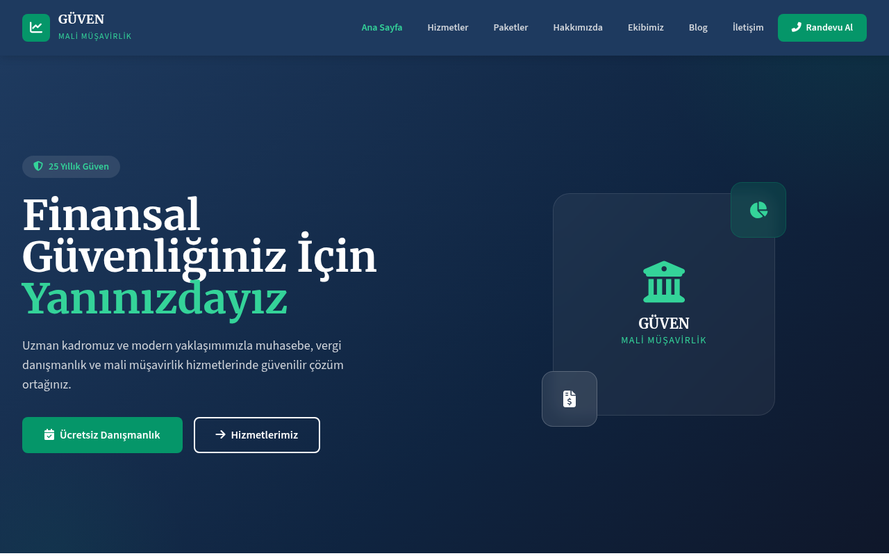 Muhasebe ve Mali Müşavir Web Sitesi Projesi