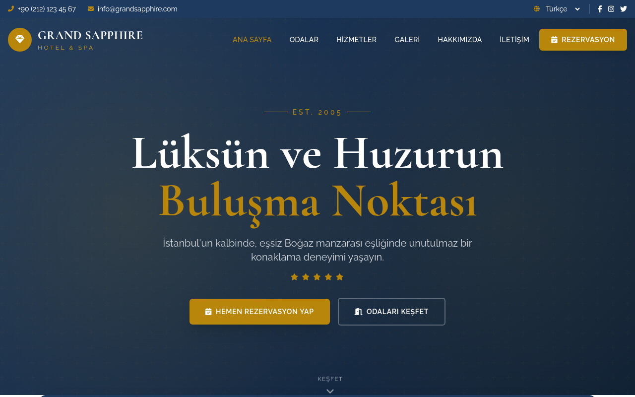 Otel ve Konaklama Web Sitesi Projesi