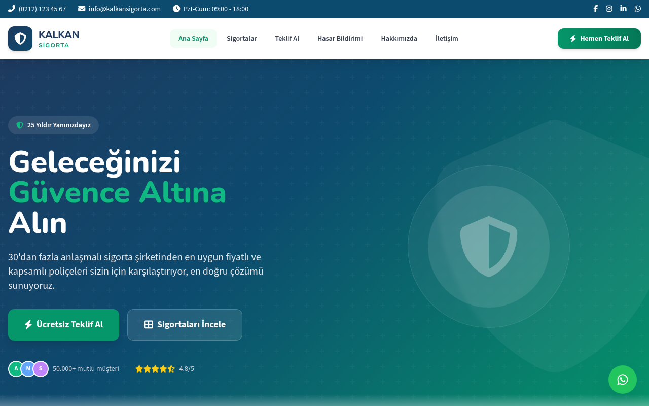 Sigorta Acentesi Web Sitesi Projesi