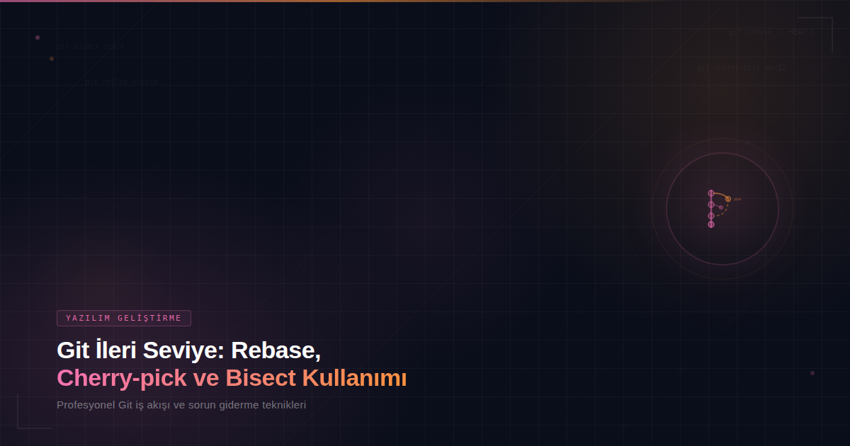 Git İleri Seviye: Rebase, Cherry-pick ve Bisect Kullanımı